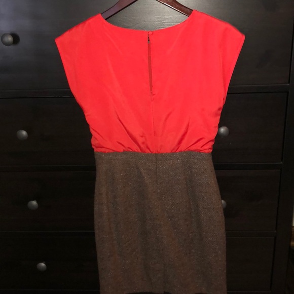 Loft size 0P orange and tweed dress - Picture 2 of 4